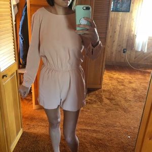 Pink long sleeve romper